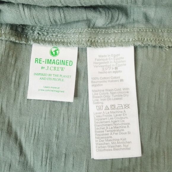 J.Crew Men's Garment-Dyed Slub Gray Cotton Shortsleeve Buttondown Shirt, Egypt - Picture 7 of 7